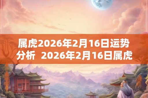属虎2026年2月16日运势分析  2026年2月16日属虎今日运势
