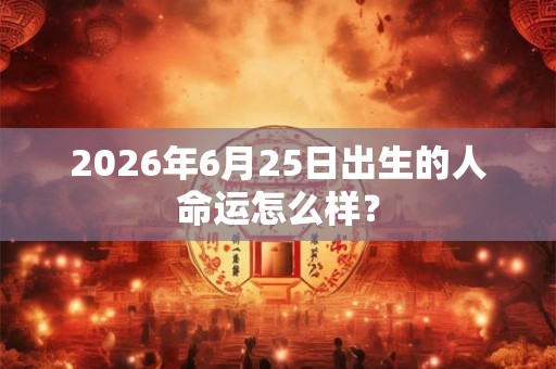 2026年6月25日出生的人命运怎么样？