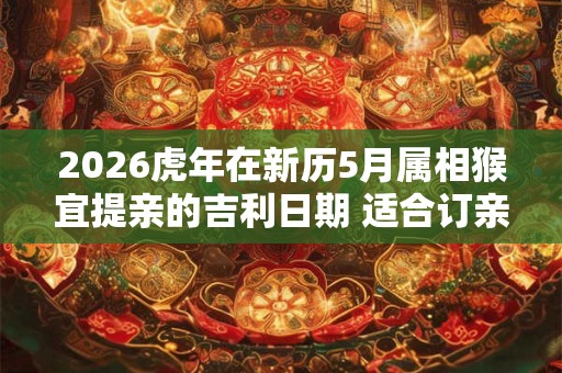 2026虎年在新历5月属相猴宜提亲的吉利日期 适合订亲好时机 2026虎年在新历5月属相猴宜提亲的吉利日期 适合订亲好时机