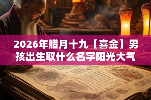 2026年腊月十九【喜金】男孩出生取什么名字阳光大气? 2026年腊月十九【喜金】男孩出生取什么名字阳光大气?