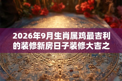 2026年9月生肖属鸡最吉利的装修新房日子装修大吉之日 2026年9月生肖属鸡最吉利的装修新房日子装修大吉之日