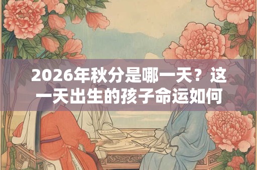 2026年秋分是哪一天?这一天出生的孩子命运如何 2026年秋分是哪一天?这一天出生的孩子命运如何