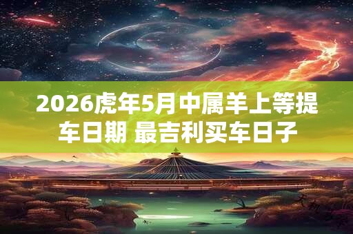 2026虎年5月中属羊上等提车日期 最吉利买车日子