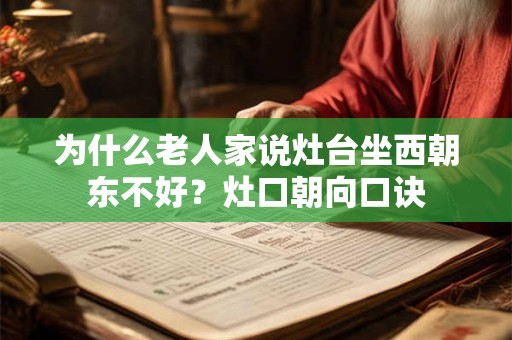 为什么老人家说灶台坐西朝东不好？灶口朝向口诀