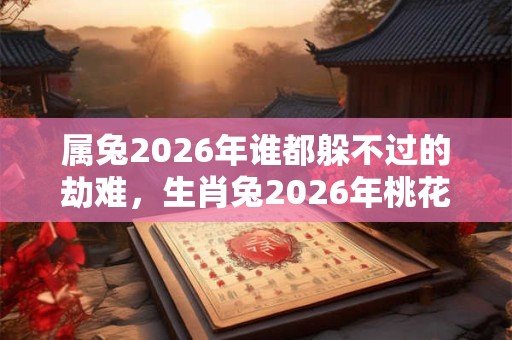 属兔2026年谁都躲不过的劫难，生肖兔2026年桃花方位