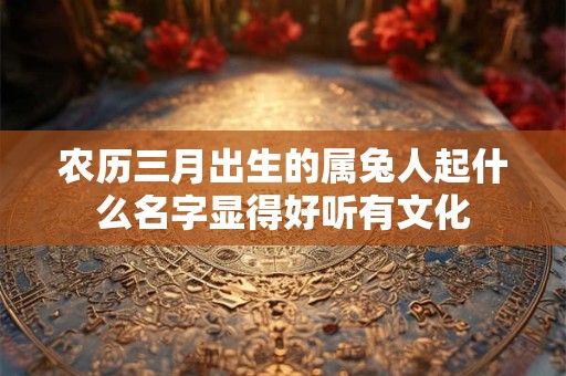农历三月出生的属兔人起什么名字显得好听有文化