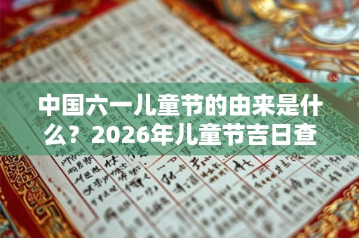 中国六一儿童节的由来是什么？2026年儿童节吉日查询
