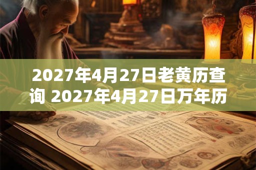 2027年4月27日老黄历查询 2027年4月27日万年历黄道吉日
