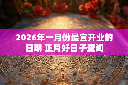 2026年一月份最宜开业的日期 正月好日子查询