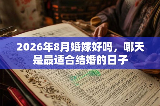 2026年8月婚嫁好吗，哪天是最适合结婚的日子