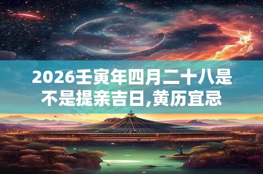 2026壬寅年四月二十八是不是提亲吉日,黄历宜忌