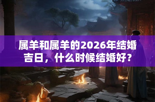 属羊和属羊的2026年结婚吉日，什么时候结婚好？