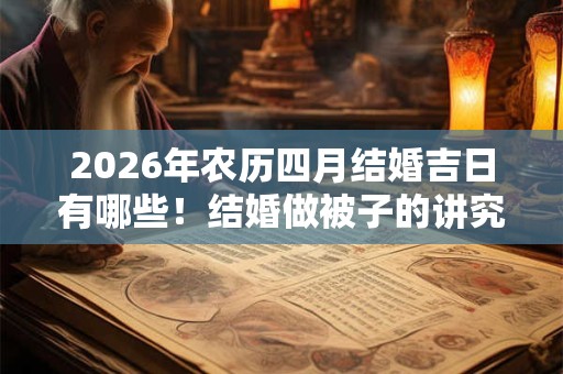 2026年农历四月结婚吉日有哪些！结婚做被子的讲究？