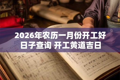 2026年农历一月份开工好日子查询 开工黄道吉日