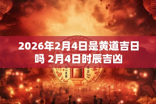 2026年2月4日是黄道吉日吗 2月4日时辰吉凶