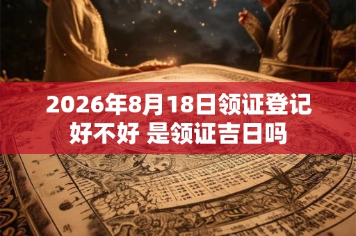 2026年8月18日领证登记好不好 是领证吉日吗