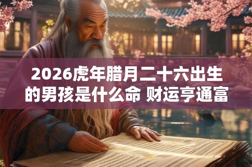 2026虎年腊月二十六出生的男孩是什么命 财运亨通富贵可期