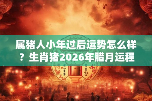属猪人小年过后运势怎么样？生肖猪2026年腊月运程