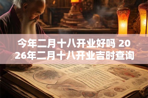 今年二月十八开业好吗 2026年二月十八开业吉时查询