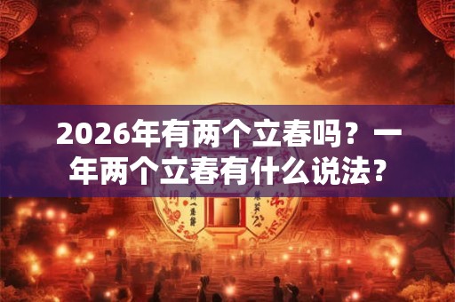 2026年有两个立春吗？一年两个立春有什么说法？