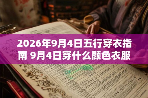 2026年9月4日五行穿衣指南 9月4日穿什么颜色衣服
