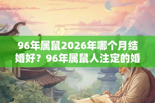 96年属鼠2026年哪个月结婚好？96年属鼠人注定的婚姻