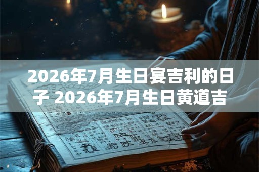 2026年7月生日宴吉利的日子 2026年7月生日黄道吉日查询