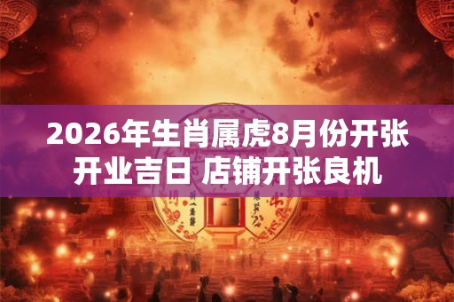 2026年生肖属虎8月份开张开业吉日 店铺开张良机