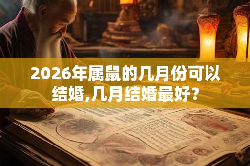 2026年属鼠的几月份可以结婚,几月结婚最好？