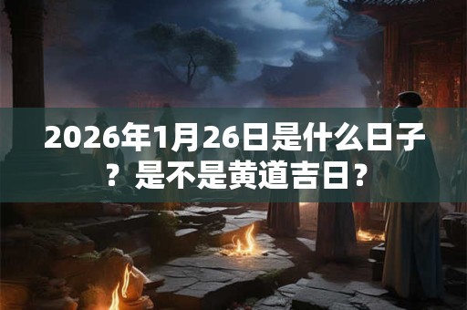 2026年1月26日是什么日子？是不是黄道吉日？