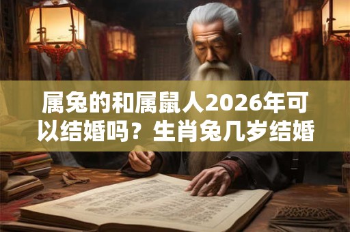 属兔的和属鼠人2026年可以结婚吗？生肖兔几岁结婚合适