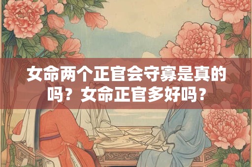 女命两个正官会守寡是真的吗？女命正官多好吗？