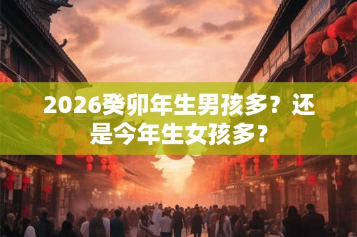 2026癸卯年生男孩多？还是今年生女孩多？