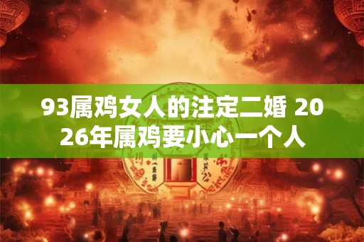 93属鸡女人的注定二婚 2026年属鸡要小心一个人 93属鸡女人的注定二婚 2026年属鸡要小心一个人