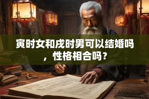 寅时女和戌时男可以结婚吗，性格相合吗？