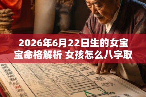 2026年6月22日生的女宝宝命格解析 女孩怎么八字取名 2026年6月22日生的女宝宝命格解析 女孩怎么八字取名