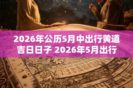 2026年公历5月中出行黄道吉日日子 2026年5月出行最吉利的日子