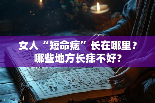 女人“短命痣”长在哪里？哪些地方长痣不好？