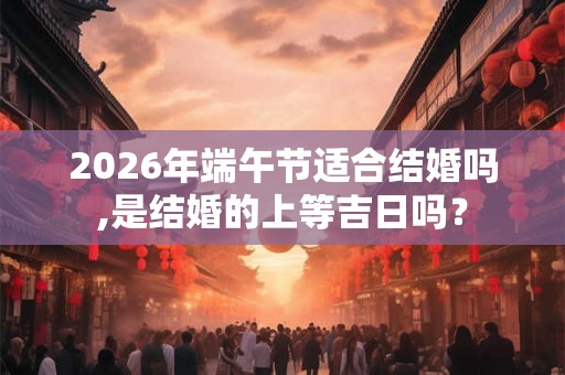 2026年端午节适合结婚吗,是结婚的上等吉日吗？