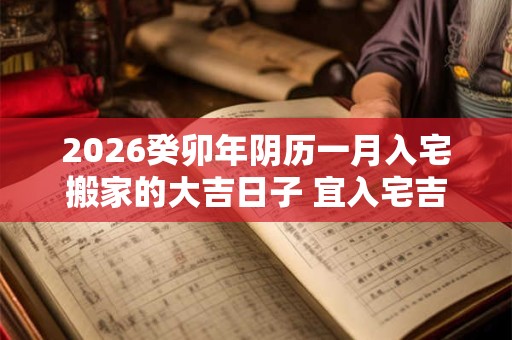 2026癸卯年阴历一月入宅搬家的大吉日子 宜入宅吉日查询