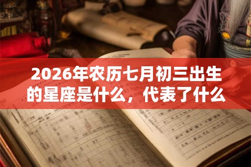 2026年农历七月初三出生的星座是什么，代表了什么？