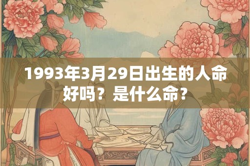 1993年3月29日出生的人命好吗？是什么命？