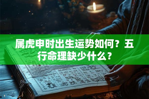 属虎申时出生运势如何？五行命理缺少什么？