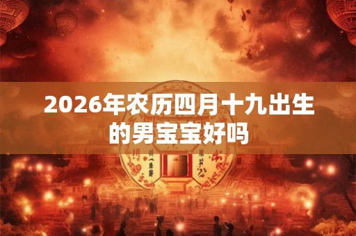 2026年农历四月十九出生的男宝宝好吗 2026年农历四月十九出生的男宝宝好吗