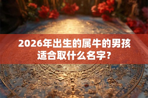 2026年出生的属牛的男孩适合取什么名字？