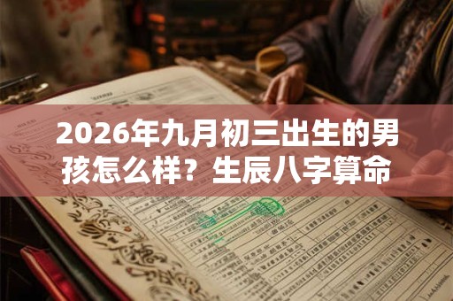 2026年九月初三出生的男孩怎么样？生辰八字算命