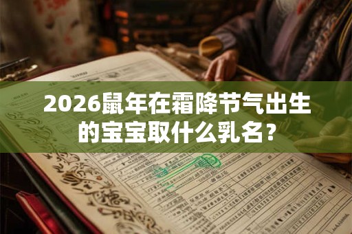 2026鼠年在霜降节气出生的宝宝取什么乳名？