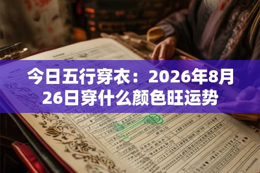 今日五行穿衣：2026年8月26日穿什么颜色旺运势