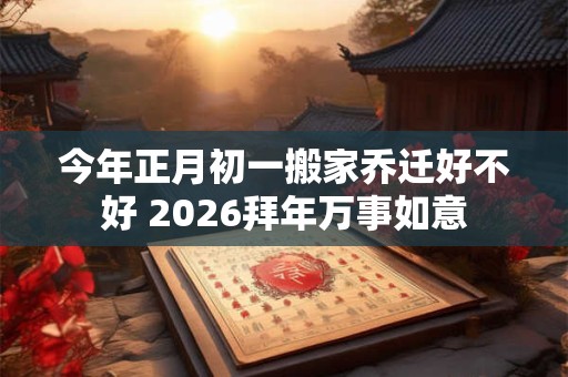 今年正月初一搬家乔迁好不好 2026拜年万事如意