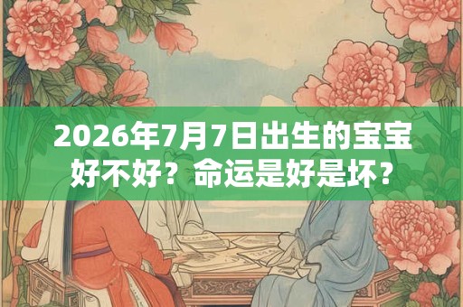 2026年7月7日出生的宝宝好不好?命运是好是坏? 2026年7月7日出生的宝宝好不好?命运是好是坏?
